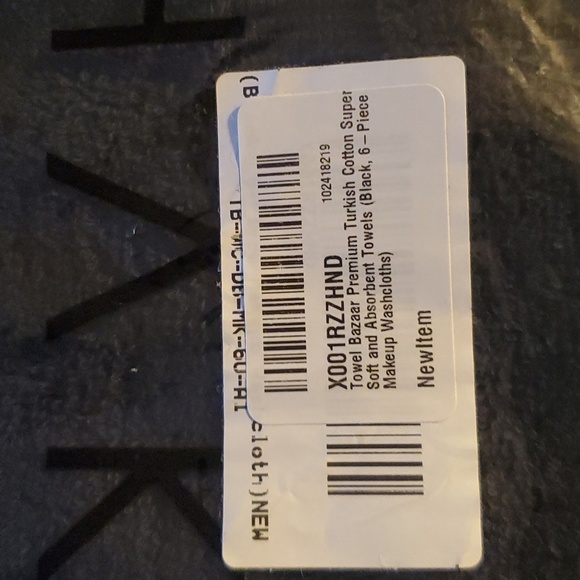 Makeup Washcloths Set of 6 Black - Picture 4 of 4